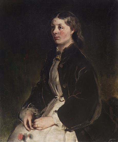 Louis Ferdinand von Rayski Portrait of Christine Freifrau von Schonberg oil painting image